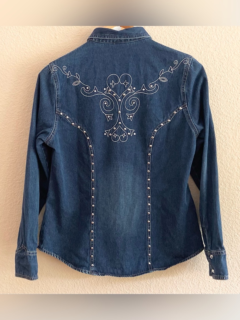 Shirt - Western - Lawman Brand - Women’s Denim, Embroidered, Studs, Rhinestones